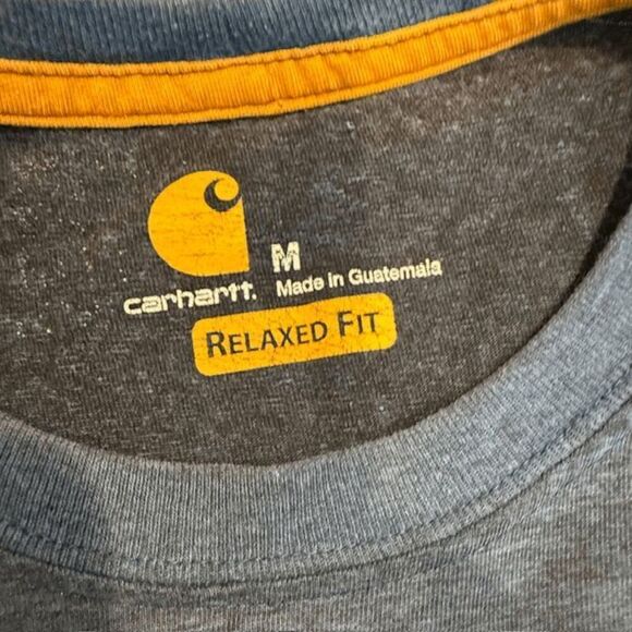 Carhartt Force® Relaxed Fit Short-Sleeve Pocket T-Shirt Light Huron Heather Blue - Picture 5 of 9